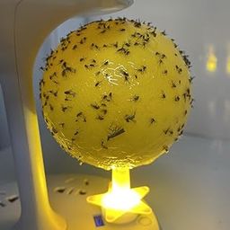 HASTHIP® 2Pcs USB Fly Trap Balls 3.15 inches Yellow Sticky Fly Trap Ball with LED Attractant Fly Trap Light for Flies, Fruit Flies, Bugs, Pests, Plug and Go Fly Trap for Living Room, Kitchen-image-9