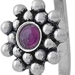 Sterling Silver Oxidised Clip On Nose Pin For Women-image-65