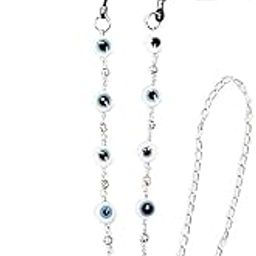 Evil Eye Filigree Spectacle Chain For Women-Mask Chain Lanyard String for Eyewear Frames,Reading Glasses,Sunglasses,Goggles and Eyeglasses-Filigree Eyeglass Sunglass Spectacle Cord Neck Strap String Chain Link Holder - Chain For Specs For Women Glasses With Evil Eye-1