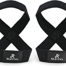 Stavros® Slip Resistant Deadlift Straps Figure 8 Lifting Straps Gym Straps Weightlifting Wrist Support For Men and Women With Soft Paddings and Better Grip-image-90