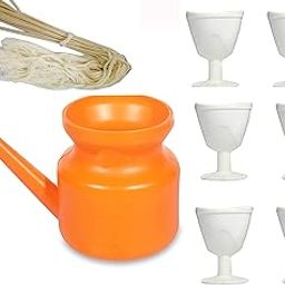 India Durable 450 ML Jali Neti with 6 White Eye Wash Cup + 5 Pure Honey Wax Neti Sutra-28