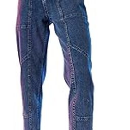 Blue Denim Relax Fit Cropped Jeans-image-26