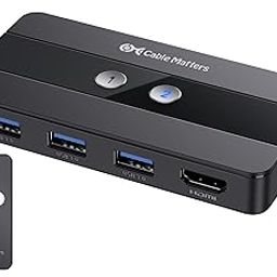 Cable Matters USB 3.0 KVM Switch HDMI 4K@60Hz for 2 Computers, HDMI KVM Switch 2 Port, KVM HDMI Switch with 4K HDMI Video & 3X 5Gbps USB Ports-7