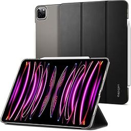 Spigen Liquid Air Folio for iPad Pro 11 inch M2 4th Gen(2022) Case/iPad Pro 3rd Gen(2021) Full Cover Folio Case with with Built in Pencil Holder, Trifold Stand, Auto Sleep/Wake - Black-11