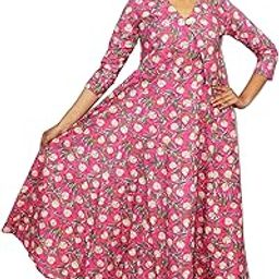 Cotton Sleeveless Long Flared A Line Dress|Gown (S00063)-picture-39