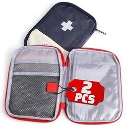 BURIUS Fabric Mini First Aid Kit Travel Pouch Medicine Storage Bag For Outdoor Medical Bag Emergency Survival (Empty Pouch, Color As Available),Black-picture-14