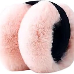 Ear Muffs for Winter Women Girls Faux Fur Fuzzy Earmuffs Foldable Ear Warmer Fleece Lining Ear Covers Headband Style, Ideal for Running, Cycling & Biking-image-64