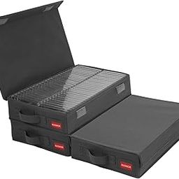 Stackable Cassette Tape Storage Box - Grey, Minimalist, 3 Pack, Holds 144 Cassettes - 16.34 x 9.25 x 3.4 Inches-20