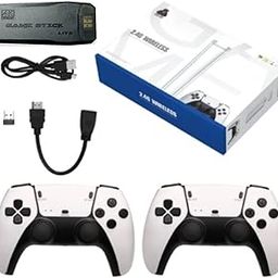 DOMENICO Wireless Video Games for Tv Gaming, Retro Gaming Console with Game Stick 4K Ultra HD Game Stick, Plug & Play TV Video Game Set for 2 Player with 10 Emulators 2.4G Wireless-image-12