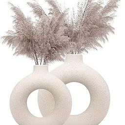 Indulge Homes White Ceramic Donut Vase (6 & 8 Inch)-picture-32