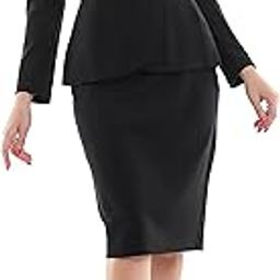 Women's Formal Office Business Work Jacket Skirt Suit Set-image-7