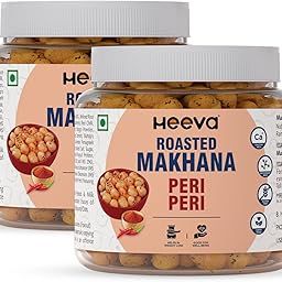 Heeva Roasted Makhana | Foxnut | Peri-Peri Flavour 100g (Pack of 2) | Gluten Free | Roasted - Not Fried | No Cholesterol | Healthy Super Food | Calcium Rich | Phool Makhana-image-61