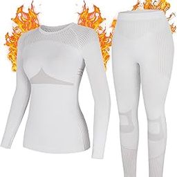 Thermal Underwear Set for Women Long Johns Seamless Warm Base Layer Top & Bottom for Cold Weather-image-25