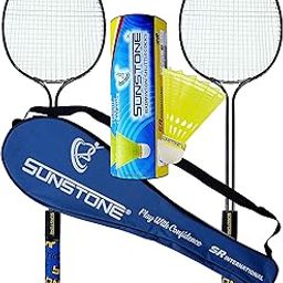 Badminton Rackets 2 Piece DX 077 with 3 Nylon Shuttlecocks Full Cover-image-33