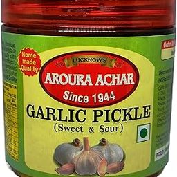 LUCKNOW'S AROURA ACHAR SINCE 1944 Garlic Pickle 400g for Home Use Home Made With Love No Artificial Colors-image-81