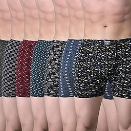 Men's Cotton Blend Modern Regular Geometric Trunks-55