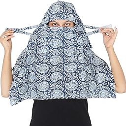 Cotton Scarf Cum Mask Women Green-45
