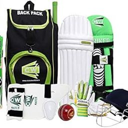 CW Bullet Green Batting Cricket Set Kashmir Willow Bat & Seasoned Ball Hand Stitch Junior Size 5 for Youth Sports Training Kit Boys & Girls Right Hand with All Accessories-image-69