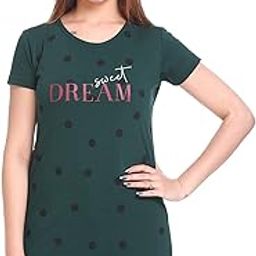 Women's Cotton Printed long Regular Fit Round Neck Top/T-shirt/Tshirts-image-25