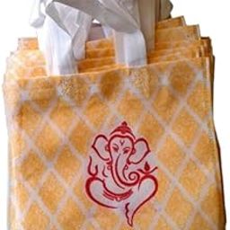 Medium Size Gift Bags for Return Gifts – Thank You Bags, Thambulam, Gift Packaging Bags – Bulk Return Gifts for Wedding, Pooja and Events (Pollen Yellow, set of 25)-image-22