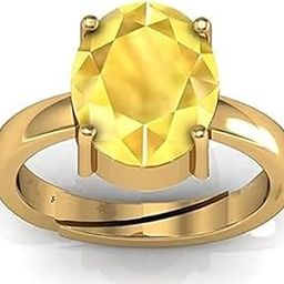 Yellow Sapphire Pukhraj 8.50 Carat Stone Panchdhatu Adjustable Ring for Men and Women-image-85