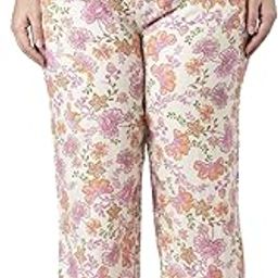 Womens' Printed White Mid Rise Woven Viscose Lounge Pants-image-64