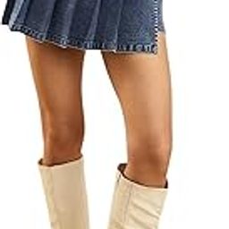 sassafras Blue Blast Wrap Pleated Denim Skorts-picture-11