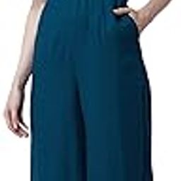 Women's Round Neck Flared Sleeve Floral Regular Jumpsuit with Pockets-image-69