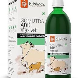 KRISHNA'S HERBAL & AYURVEDA Desi Cow Gomutra Ark 1000 Ml Liquid| Natural Detoxifier | 100% Pure & Natural Go Ark | Indian Tharparakar Gomutra | Sugar Free With No Added Color Or Flavour - (Pack Of 1)-24