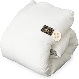 Iris Plaza 93% White Duck Down Comforter, Ultra Lightweight: Fabric 15.5 oz (440 g), Down Power 350dp, Premium Gold Label, Single, Ivory-17
