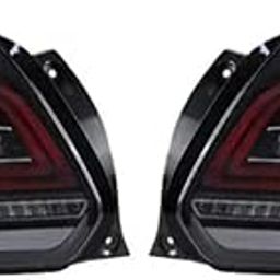 CAR CRAFT Compatible With Maruti Suzuki Swift 2018-2023 Upgraded Tail Light Lamp Xenon Taillight Retrofit Upgrade Modified Led Drl Hid Smoke B-4