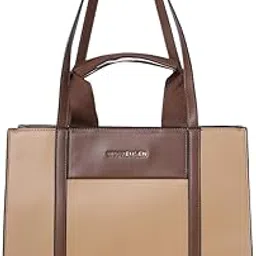van heusen Women's Tote Bag| Brown Contrast Lining | Fits Upto 13 Inch Laptop | Office Bag for Work-picture-12