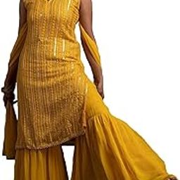 Purple Color Embroidery Kurta Plazzo Set with Dupatta Kurta Set for Womens Wear-picture-30
