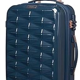 Certify Peacock Navy Cabin-20 inches Expandable PC Hardsided with TSA Lock 8 Wheel Trolley Bag-image-90
