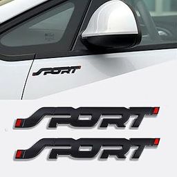 VELINEX® 3D Sport Logo Emblem Decal Badge Sticker, Waterproof, Self-Adhesive Non-Rusting Decal for All Cars & Bikes Decoration Waterproof Badge Emblem Adhesive Badge Sticker (Sport Logo 2 PCS, Black)-image-93