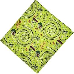 Pure Cotton Printed Blouse Piece 1 METRE BLO_Folk_Green-image-97