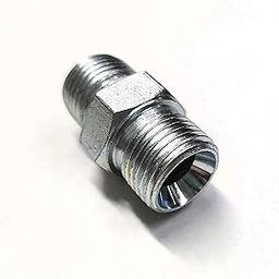 mild steel hydraulic hex nipple adaptor union jointer for hydraulic pipe tube threaded fittings with degree on both ends (3/8", 5)-image-18