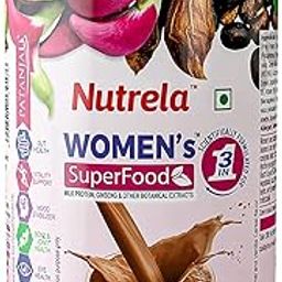 Nutrela Women Superfoods Protein Powder - 400g, Chocolate | Everyday Fitness with Biofermented Multivitamins & Whey Protein to support in Bone & Joints Health , Muscle , Heart , Hair & Nails , Vitality and Mood Stabilizer-15