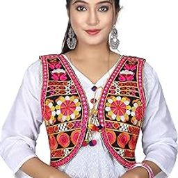 Shivam Fashion, Cotton Embroidered Ethnic Jackets For Girls, Women Ethnic Jackets For Office use, every festival,& Occasion -Multi (Medium- Length-16, Chest (Burst)-38 Inch)-image-8