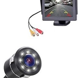 Combo 4.3 Dashboard TFT LCD Screen Rear View Monitor with 8 LED Night Vision Car Reverse Camera for Ford Figo-30