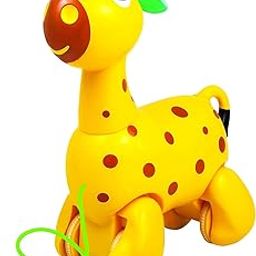 Giggles Funskool Pull Along Nico The Giraffe, Activity & Learning Toys for Babies, Toddlers, For Baby Boys & Girls, Encourage Walking, Improve Balance, Multicolour, Gift Set for Kids, Ages 18+ Months-19