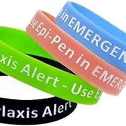 4 Pack Anaphylaxis Alert Bracelet Use Epi-Pen in Emergency Silicone Medical Alert Awareness Identification Wristbands for Man Women (Anaphylaxis Alert)-image-8