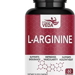 FITNESSVEDA L Arginine 1000mg Supplement for Supports Nitric Oxide | Supports Healthy Heart | Improves Endurance for Unisex - 60 Capsules (Pack of 1)-12