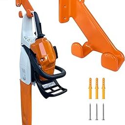OSROENE Chainsaw Hanger, 1 Pack Chainsaw Wall Mount, Heavy Duty Chainsaw Holder, Garage Organization Garage Storage Shed Organizer Mounted Chainsaw Rack-image-58