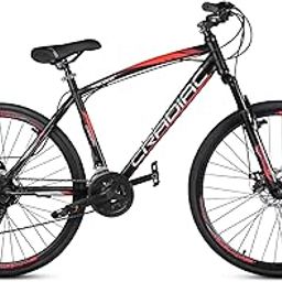 Cradiac Discover PRO 21 Speed Steel High Performance Gear Hybrid Cycles for Men with Front Suspension & Disc Brakes | Ideal for 15+ Years, Unisex, Frame Size : 18.5 Inch | 700 * 35C Tires-15
