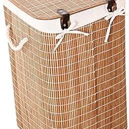 Creations Foldable Laundry Hamper Bamboo Woven Laundry Basket for Towels Toys Blankets|Home Decor|Figurines-image-9