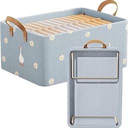 Kraptick Storage Bag for Clothes, Cloth Organiser for Storage, Under Bed Storage Bag, Wardrobe Bags for Clothes Storage, Organiser for Clothes, Clothes Storage Bag (Blue) (47cmX28cmX20cm)-25L-image-72