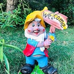 The Decorhsed polyresin gnome with Welcome Stand for Home Decor, Garden Decor, Room Decor-image-68