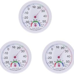 UJEAVETTE 3 Piece Mini Indoor Analog Temperature Humidity Meter Thermometer Hygrometer-image-35