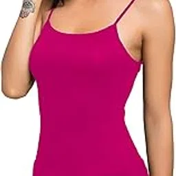 the blazze Women's U Back Cami Camisole Stretchy Spaghetti Strap Tank Top-picture-19